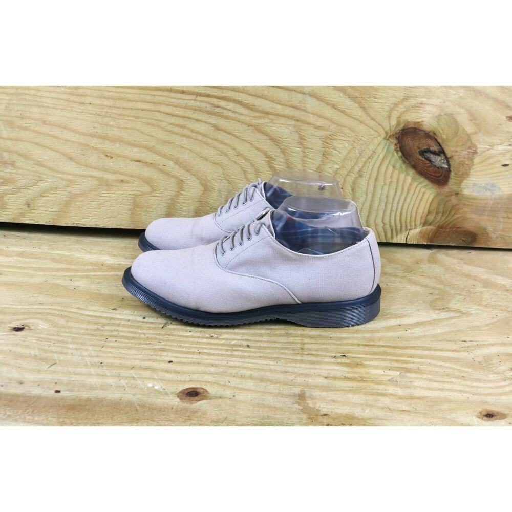 Doc Marten Loafers Womens 8 Light Gray Canvas Briar Oxfords Shoes Oil Resistant